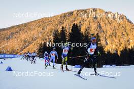 15.01.2022, Ruhpolding, Germany (GER): Thomas Bormolini (ITA), Artem Pryma (UKR), Erik Lesser (GER), (l-r) - IBU World Cup Biathlon, relay men, Ruhpolding (GER). www.nordicfocus.com. © Manzoni/NordicFocus. Every downloaded picture is fee-liable.