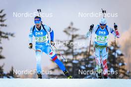 15.01.2022, Ruhpolding, Germany (GER): Tomas Hasilla (SVK), Vladimir Iliev (BUL), (l-r) - IBU World Cup Biathlon, relay men, Ruhpolding (GER). www.nordicfocus.com. © Manzoni/NordicFocus. Every downloaded picture is fee-liable.