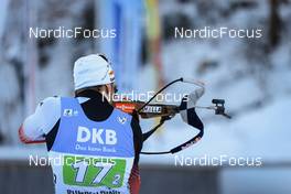 15.01.2022, Ruhpolding, Germany (GER): Simon Eder (AUT) - IBU World Cup Biathlon, relay men, Ruhpolding (GER). www.nordicfocus.com. © Manzoni/NordicFocus. Every downloaded picture is fee-liable.