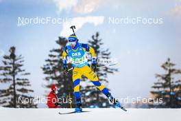 15.01.2022, Ruhpolding, Germany (GER): Jesper Nelin (SWE) - IBU World Cup Biathlon, relay men, Ruhpolding (GER). www.nordicfocus.com. © Manzoni/NordicFocus. Every downloaded picture is fee-liable.