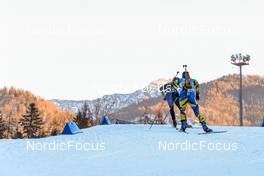 15.01.2022, Ruhpolding, Germany (GER): Dmytro Pidruchnyi (UKR), Roman Rees (GER), (l-r) - IBU World Cup Biathlon, relay men, Ruhpolding (GER). www.nordicfocus.com. © Manzoni/NordicFocus. Every downloaded picture is fee-liable.