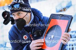 15.01.2022, Ruhpolding, Germany (GER): Armin Auchentaller - IBU World Cup Biathlon, relay men, Ruhpolding (GER). www.nordicfocus.com. © Manzoni/NordicFocus. Every downloaded picture is fee-liable.