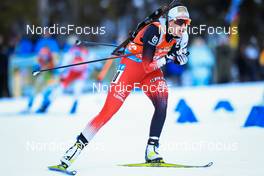 14.01.2022, Ruhpolding, Germany (GER): Julia Schwaiger (AUT) - IBU World Cup Biathlon, relay women, Ruhpolding (GER). www.nordicfocus.com. © Manzoni/NordicFocus. Every downloaded picture is fee-liable.