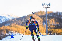 14.01.2022, Ruhpolding, Germany (GER): Elena Kruchinkina (BLR) - IBU World Cup Biathlon, relay women, Ruhpolding (GER). www.nordicfocus.com. © Manzoni/NordicFocus. Every downloaded picture is fee-liable.