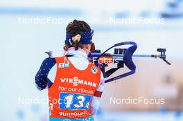 14.01.2022, Ruhpolding, Germany (GER): Hallie Grossman (USA) - IBU World Cup Biathlon, relay women, Ruhpolding (GER). www.nordicfocus.com. © Manzoni/NordicFocus. Every downloaded picture is fee-liable.