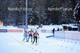 14.01.2022, Ruhpolding, Germany (GER): Federica Sanfilippo (ITA), Hanna Sola (BLR), Denise Herrmann (GER), (l-r) - IBU World Cup Biathlon, relay women, Ruhpolding (GER). www.nordicfocus.com. © Manzoni/NordicFocus. Every downloaded picture is fee-liable.