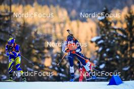 14.01.2022, Ruhpolding, Germany (GER): Valentina Semerenko (UKR), Deedra Irwin (USA), (l-r) - IBU World Cup Biathlon, relay women, Ruhpolding (GER). www.nordicfocus.com. © Manzoni/NordicFocus. Every downloaded picture is fee-liable.