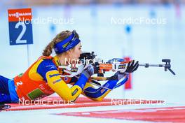 14.01.2022, Ruhpolding, Germany (GER): Stina Nilsson (SWE) - IBU World Cup Biathlon, relay women, Ruhpolding (GER). www.nordicfocus.com. © Manzoni/NordicFocus. Every downloaded picture is fee-liable.