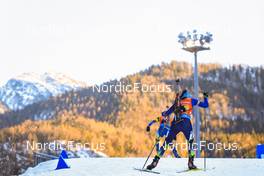 14.01.2022, Ruhpolding, Germany (GER): Elena Kruchinkina (BLR) - IBU World Cup Biathlon, relay women, Ruhpolding (GER). www.nordicfocus.com. © Manzoni/NordicFocus. Every downloaded picture is fee-liable.