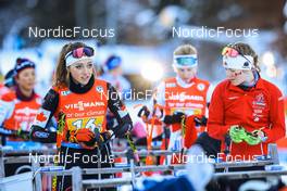 14.01.2022, Ruhpolding, Germany (GER): Emily Dickson (CAN), Emma Lunder (CAN), (l-r) - IBU World Cup Biathlon, relay women, Ruhpolding (GER). www.nordicfocus.com. © Manzoni/NordicFocus. Every downloaded picture is fee-liable.