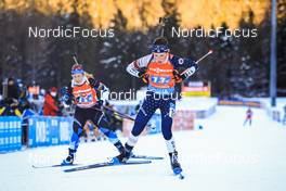 14.01.2022, Ruhpolding, Germany (GER): Johanna Talihaerm (EST), Hallie Grossman (USA), (l-r) - IBU World Cup Biathlon, relay women, Ruhpolding (GER). www.nordicfocus.com. © Manzoni/NordicFocus. Every downloaded picture is fee-liable.
