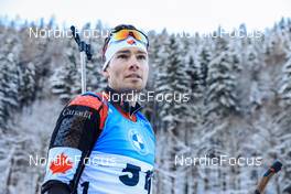 13.01.2022, Ruhpolding, Germany (GER): Christian Gow (CAN) - IBU World Cup Biathlon, sprint men, Ruhpolding (GER). www.nordicfocus.com. © Manzoni/NordicFocus. Every downloaded picture is fee-liable.