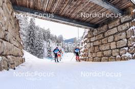 13.01.2022, Ruhpolding, Germany (GER): Erik Lesser (GER), Scott Gow (CAN), (l-r) - IBU World Cup Biathlon, sprint men, Ruhpolding (GER). www.nordicfocus.com. © Manzoni/NordicFocus. Every downloaded picture is fee-liable.
