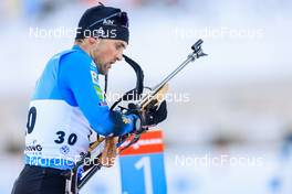 13.01.2022, Ruhpolding, Germany (GER): Simon Desthieux (FRA) - IBU World Cup Biathlon, sprint men, Ruhpolding (GER). www.nordicfocus.com. © Manzoni/NordicFocus. Every downloaded picture is fee-liable.