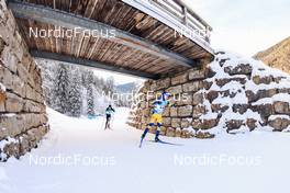 13.01.2022, Ruhpolding, Germany (GER): Jesper Nelin (SWE), Campbell Wright (NZL), (l-r) - IBU World Cup Biathlon, sprint men, Ruhpolding (GER). www.nordicfocus.com. © Manzoni/NordicFocus. Every downloaded picture is fee-liable.