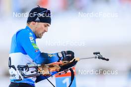 13.01.2022, Ruhpolding, Germany (GER): Simon Desthieux (FRA) - IBU World Cup Biathlon, sprint men, Ruhpolding (GER). www.nordicfocus.com. © Manzoni/NordicFocus. Every downloaded picture is fee-liable.