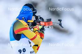 13.01.2022, Ruhpolding, Germany (GER): Cesar Beauvais (BEL) - IBU World Cup Biathlon, sprint men, Ruhpolding (GER). www.nordicfocus.com. © Manzoni/NordicFocus. Every downloaded picture is fee-liable.