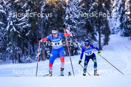 12.01.2022, Ruhpolding, Germany (GER): Uliana Nigmatullina (RUS), Iryna Leshchanka (BLR), (l-r) - IBU World Cup Biathlon, sprint women, Ruhpolding (GER). www.nordicfocus.com. © Manzoni/NordicFocus. Every downloaded picture is fee-liable.