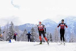 11.01.2022, Ruhpolding, Germany (GER): Sarah Beaudry (CAN), Karoline Offigstad Knotten (NOR), (l-r) - IBU World Cup Biathlon, training, Ruhpolding (GER). www.nordicfocus.com. © Manzoni/NordicFocus. Every downloaded picture is fee-liable.