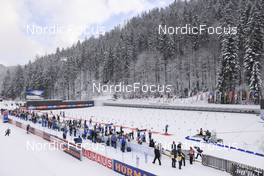 11.01.2022, Ruhpolding, Germany (GER): Event Feature: View over the shooting range - IBU World Cup Biathlon, training, Ruhpolding (GER). www.nordicfocus.com. © Manzoni/NordicFocus. Every downloaded picture is fee-liable.