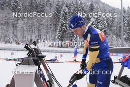 11.01.2022, Ruhpolding, Germany (GER): Sebastian Samuelsson (SWE) - IBU World Cup Biathlon, training, Ruhpolding (GER). www.nordicfocus.com. © Manzoni/NordicFocus. Every downloaded picture is fee-liable.