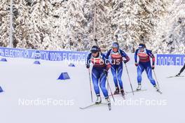 11.01.2022, Ruhpolding, Germany (GER): Lena Haecki (SUI), Elisa Gasparin (SUI), Irene Cadurisch (SUI), (l-r) - IBU World Cup Biathlon, training, Ruhpolding (GER). www.nordicfocus.com. © Manzoni/NordicFocus. Every downloaded picture is fee-liable.