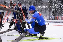 11.01.2022, Ruhpolding, Germany (GER): Lukas Hofer (ITA) - IBU World Cup Biathlon, training, Ruhpolding (GER). www.nordicfocus.com. © Manzoni/NordicFocus. Every downloaded picture is fee-liable.