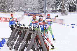 11.01.2022, Ruhpolding, Germany (GER): Jakov Fak (SLO), Klemen Bauer (SLO), Rok Trsan (SLO), (l-r) - IBU World Cup Biathlon, training, Ruhpolding (GER). www.nordicfocus.com. © Manzoni/NordicFocus. Every downloaded picture is fee-liable.