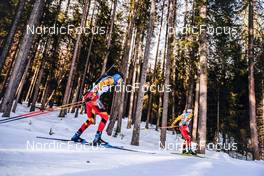 20.01.2022, Antholz, Italy (ITA): Tom Lahaye-Goffart (BEL), Cesar Beauvais (BEL), (l-r) - IBU World Cup Biathlon, individual men, Antholz (ITA). www.nordicfocus.com. © Thibaut/NordicFocus. Every downloaded picture is fee-liable.