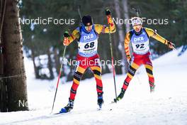 20.01.2022, Antholz, Italy (ITA): Cesar Beauvais (BEL), Tom Lahaye-Goffart (BEL), (l-r) - IBU World Cup Biathlon, individual men, Antholz (ITA). www.nordicfocus.com. © Thibaut/NordicFocus. Every downloaded picture is fee-liable.