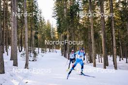 20.01.2022, Antholz, Italy (ITA): Antonin Guigonnat (FRA), Tsukasa Kobonoki (JPN), (l-r) - IBU World Cup Biathlon, individual men, Antholz (ITA). www.nordicfocus.com. © Thibaut/NordicFocus. Every downloaded picture is fee-liable.