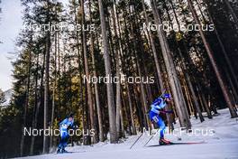 20.01.2022, Antholz, Italy (ITA): Benjamin Weger (SUI), Eric Perrot (FRA), (l-r) - IBU World Cup Biathlon, individual men, Antholz (ITA). www.nordicfocus.com. © Thibaut/NordicFocus. Every downloaded picture is fee-liable.