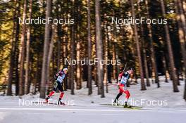 20.01.2022, Antholz, Italy (ITA): Patrick Jakob (AUT), Adam Runnalls (CAN), (l-r) - IBU World Cup Biathlon, individual men, Antholz (ITA). www.nordicfocus.com. © Thibaut/NordicFocus. Every downloaded picture is fee-liable.