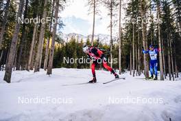 20.01.2022, Antholz, Italy (ITA): Sturla Holm Laegreid (NOR), Niklas Hartweg (SUI), (l-r) - IBU World Cup Biathlon, individual men, Antholz (ITA). www.nordicfocus.com. © Thibaut/NordicFocus. Every downloaded picture is fee-liable.