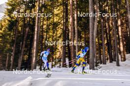 20.01.2022, Antholz, Italy (ITA): Malte Stefansson (SWE), Tomas Sklenarik (SVK), (l-r) - IBU World Cup Biathlon, individual men, Antholz (ITA). www.nordicfocus.com. © Thibaut/NordicFocus. Every downloaded picture is fee-liable.