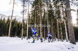 20.01.2022, Antholz, Italy (ITA): Anton Dudchenko (UKR), Jake Brown (USA), (l-r) - IBU World Cup Biathlon, individual men, Antholz (ITA). www.nordicfocus.com. © Thibaut/NordicFocus. Every downloaded picture is fee-liable.