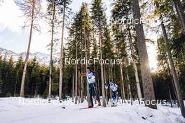 20.01.2022, Antholz, Italy (ITA): Karol Dombrovski (LTU), Rene Zahkna (EST), (l-r) - IBU World Cup Biathlon, individual men, Antholz (ITA). www.nordicfocus.com. © Thibaut/NordicFocus. Every downloaded picture is fee-liable.