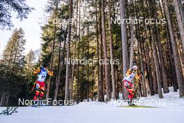 20.01.2022, Antholz, Italy (ITA): Tom Lahaye-Goffart (BEL), Cesar Beauvais (BEL), (l-r) - IBU World Cup Biathlon, individual men, Antholz (ITA). www.nordicfocus.com. © Thibaut/NordicFocus. Every downloaded picture is fee-liable.