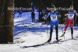 21.01.2022, Antholz, Italy (ITA): Chloe Chevalier (FRA), Julia Schwaiger (AUT), (l-r) - IBU World Cup Biathlon, individual women, Antholz (ITA). www.nordicfocus.com. © Thibaut/NordicFocus. Every downloaded picture is fee-liable.