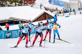 22.01.2022, Antholz, Italy (ITA): Sturla Holm Laegreid (NOR), Sivert Guttorm Bakken (NOR), (l-r) - IBU World Cup Biathlon, mass men, Antholz (ITA). www.nordicfocus.com. © Thibaut/NordicFocus. Every downloaded picture is fee-liable.