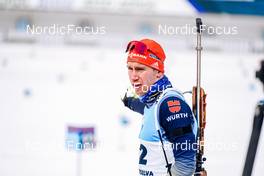 22.01.2022, Antholz, Italy (ITA): Johannes Kuehn (GER) - IBU World Cup Biathlon, mass men, Antholz (ITA). www.nordicfocus.com. © Thibaut/NordicFocus. Every downloaded picture is fee-liable.