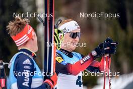 22.01.2022, Antholz, Italy (ITA): Johannes Thingnes Boe (NOR), Benedikt Doll (GER), (l-r) - IBU World Cup Biathlon, mass men, Antholz (ITA). www.nordicfocus.com. © Thibaut/NordicFocus. Every downloaded picture is fee-liable.