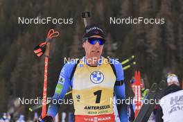 22.01.2022, Antholz, Italy (ITA): Quentin Fillon Maillet (FRA) - IBU World Cup Biathlon, mass men, Antholz (ITA). www.nordicfocus.com. © Manzoni/NordicFocus. Every downloaded picture is fee-liable.