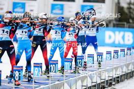 22.01.2022, Antholz, Italy (ITA): Tarjei Boe (NOR), Antonin Guigonnat (FRA), (l-r) - IBU World Cup Biathlon, mass men, Antholz (ITA). www.nordicfocus.com. © Thibaut/NordicFocus. Every downloaded picture is fee-liable.