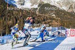 23.01.2022, Antholz, Italy (ITA): Franziska Hildebrand (GER), Chloe Chevalier (FRA), (l-r) - IBU World Cup Biathlon, mass women, Antholz (ITA). www.nordicfocus.com. © Thibaut/NordicFocus. Every downloaded picture is fee-liable.