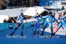 23.01.2022, Antholz, Italy (ITA): Clare Egan (USA), Julia Simon (FRA), (l-r) - IBU World Cup Biathlon, mass women, Antholz (ITA). www.nordicfocus.com. © Thibaut/NordicFocus. Every downloaded picture is fee-liable.