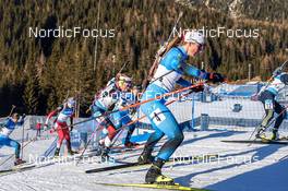 23.01.2022, Antholz, Italy (ITA): Anais Bescond (FRA), Lisa Theresa Hauser (AUT), Anais Chevalier-Bouchet (FRA), Justine Braisaz-Bouchet (FRA), (l-r) - IBU World Cup Biathlon, mass women, Antholz (ITA). www.nordicfocus.com. © Thibaut/NordicFocus. Every downloaded picture is fee-liable.