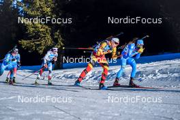 23.01.2022, Antholz, Italy (ITA): Lotte Lie (BEL), Lisa Vittozzi (ITA), (l-r) - IBU World Cup Biathlon, mass women, Antholz (ITA). www.nordicfocus.com. © Thibaut/NordicFocus. Every downloaded picture is fee-liable.