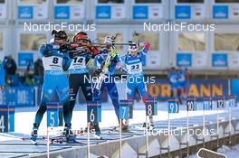 23.01.2022, Antholz, Italy (ITA): Julia Simon (FRA), Vanessa Voigt (GER), (l-r) - IBU World Cup Biathlon, mass women, Antholz (ITA). www.nordicfocus.com. © Thibaut/NordicFocus. Every downloaded picture is fee-liable.