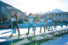 23.01.2022, Antholz, Italy (ITA): Tiril Eckhoff (NOR), Anais Chevalier-Bouchet (FRA), Justine Braisaz-Bouchet (FRA), (l-r) - IBU World Cup Biathlon, mass women, Antholz (ITA). www.nordicfocus.com. © Thibaut/NordicFocus. Every downloaded picture is fee-liable.